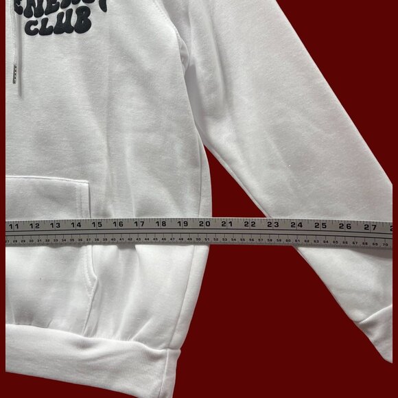 Rue 21 - Men's Long Sleeve Hooded Sweatshirt - White - Medium - Picture 4 of 14